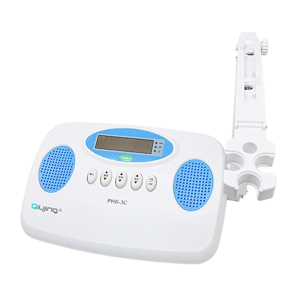 Qiujing IP54 porálló vezeték nélküli Bluetooth átvitel 4 szabványnak megfelelő fröccsenésálló asztali PH mérő PHS-3C Qiujing IP54 porálló vezeték nélküli Bluetooth átvitel 4 szabványnak megfelelő fröccsenésálló asztali PH mérő PHS-3C